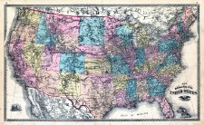 United States Map, Wisconsin State Atlas 1878